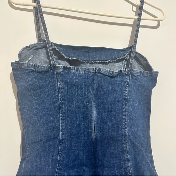 Vintage 90’s Rampage Denim Knee Length Body-con Dress Size 7 - Picture 2 of 7
